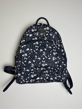 Michael Kors Navy and White Floral Backpack